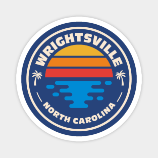 Retro Wrightsville North Carolina Vintage Beach Surf Emblem Magnet