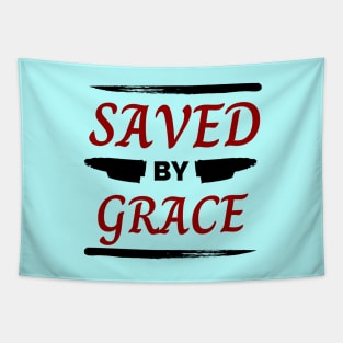 Saved By Grace | Christian Saying Tapestry