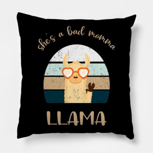 Funny She's A Bad Momma Llama Pillow