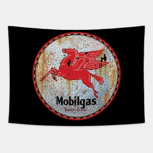 Mobil Pegasus sign - rusty as hell Tapestry