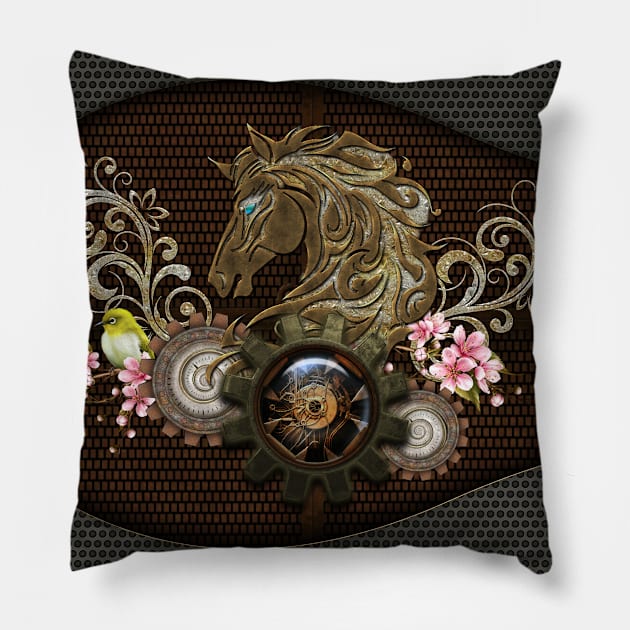 This unique steampunk horse Pillow by Nicky2342