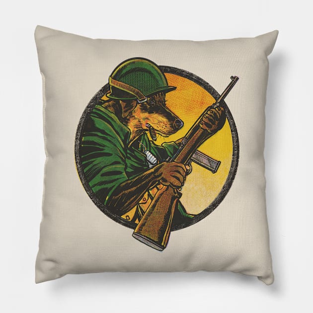 Combat Kelsie Pillow by ThirteenthFloor