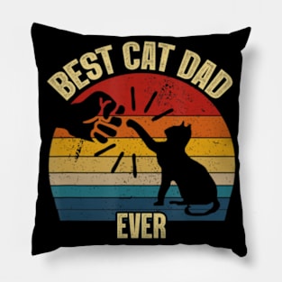 Best Cat Dad Ever Cat Daddy Father Vintage Pillow