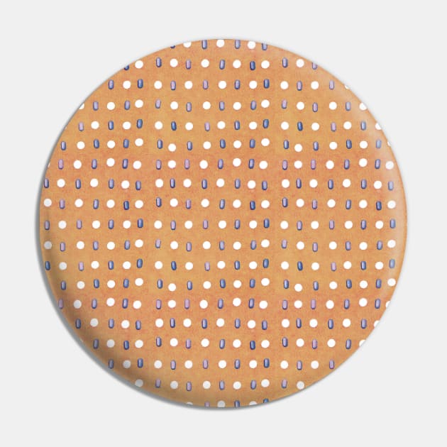 Orange Pills Pattern Pin by Theokotos