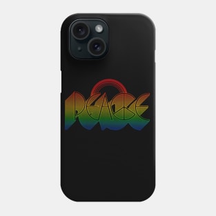 Retro Peace Sign Typography Art Phone Case