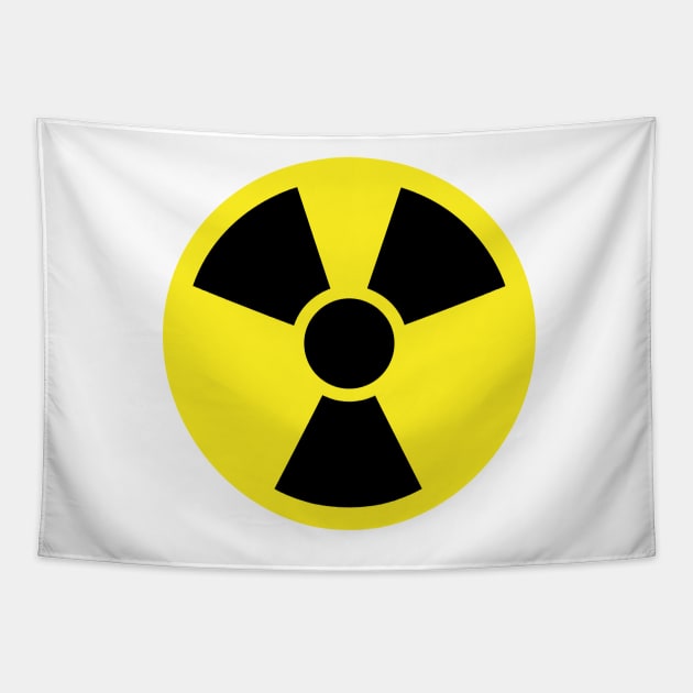 Nuclear radiation sign, nuclear warning symbol - radiation, energy, atomic power Tapestry by mrsupicku