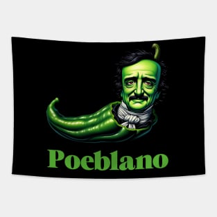 Edgar Allan Poe Funny Poeblano Pepper Tapestry