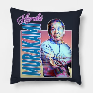 Haruki Murakami Aesthetic Graphic Design Tribute Portrait Pillow