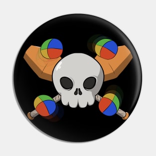 Juggling crew Jolly Roger pirate flag (no caption) Pin