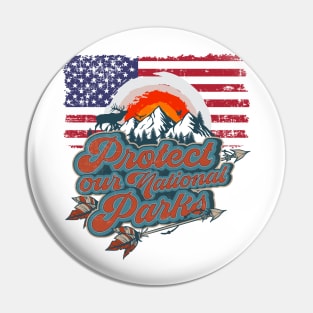 PROTECT OUR NATIONAL PARKS VINTAGE POSTER Pin