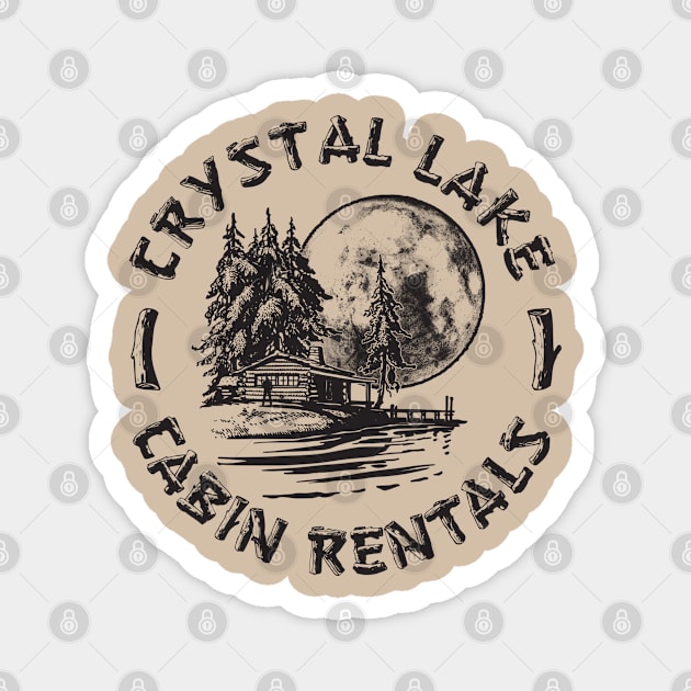 Crystal Lake Cabin Rentals Magnet by Video Nastees
