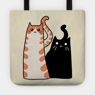 Tabby Cat and Black Cat Tote