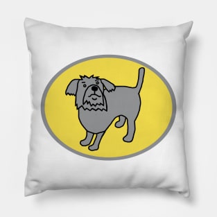 Ultimate Gray Dog on Illuminating Oval Pillow