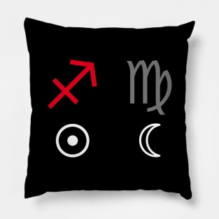 Sagittarius Sun Virgo Moon Zodiac Sign Pillow