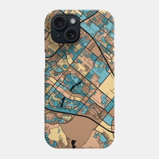 Irvine Map Pattern in Mid Century Pastel Phone Case