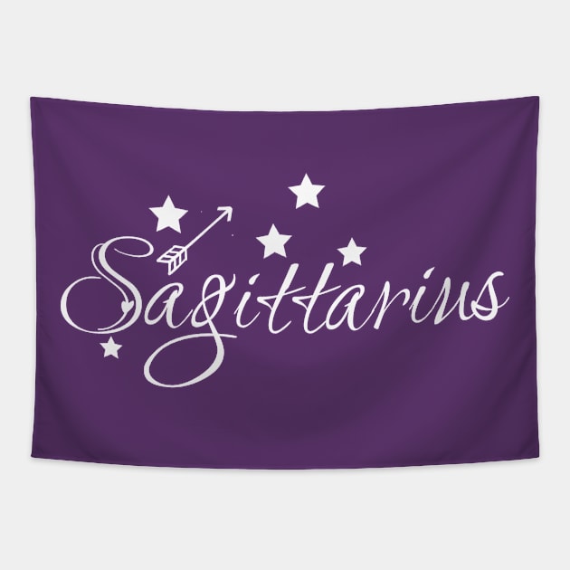 Starry Sagittarius Tapestry by RoseaneClare 