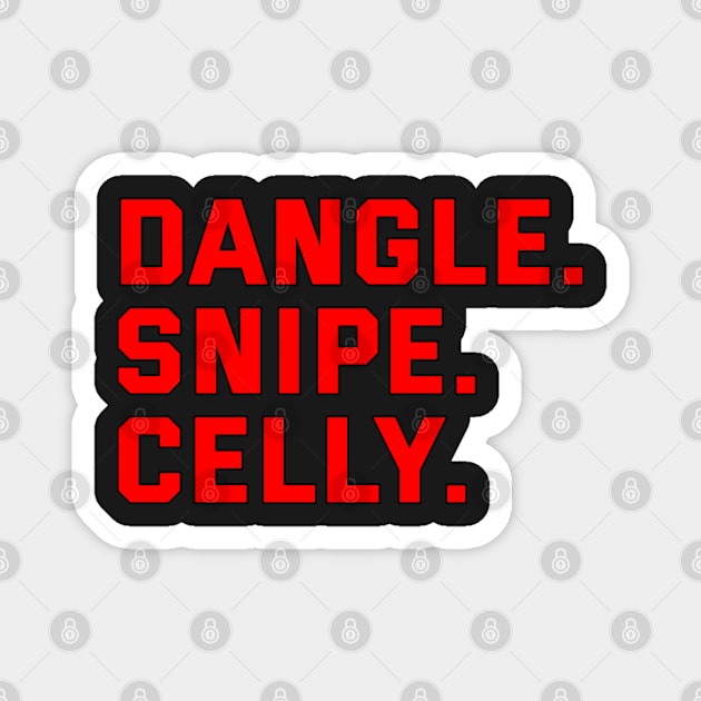 DANGLE. SNIPE. CELLY. Magnet by HOCKEYBUBBLE