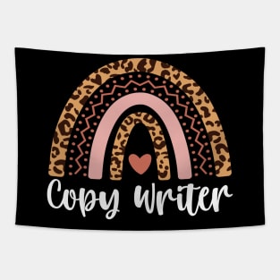 Copy Writer Rainbow Leopard Funny For Mom Copywriter Tapestry