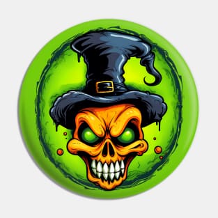 SpookTober Halloween Skull-Pumpkin Pin