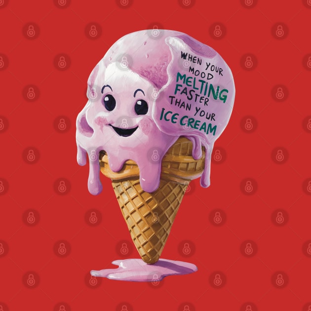 Kawaii cute Ice cream face by Xatutik-Art