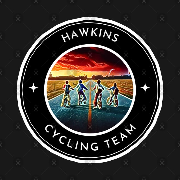 Hawkins Cycling Team V - White and Red - Funny by Fenay-Designs