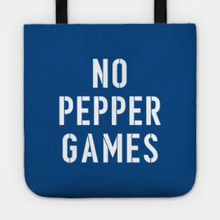 NO PEPPER GAMES (white) Tote