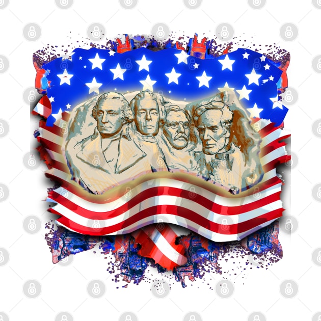 Monumental Freedom: Mount Rushmore & the Flag by GraphixRealm