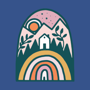 Rainbow Mountain Home T-Shirt