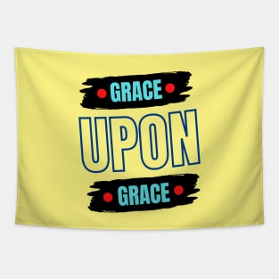 Grace Upon Grace | Christian Typography Tapestry