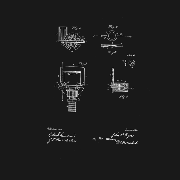 Automatic Fire Sprinkler Vintage Funny Novelty Patent Drawing by TheYoungDesigns