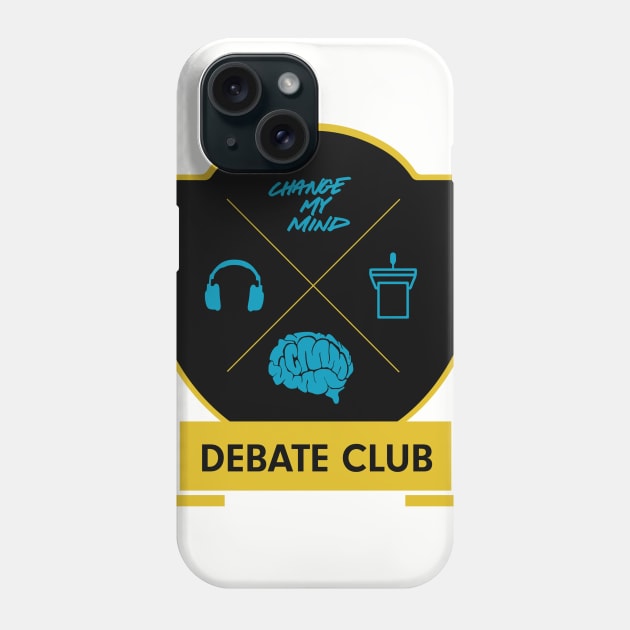 Change My Mind Debate Club (SHOW COLORS - IVY LEAGUE Style) Phone Case by Change My Mind Podcast