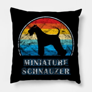 Miniature Schnauzer Vintage Design Dog Pillow