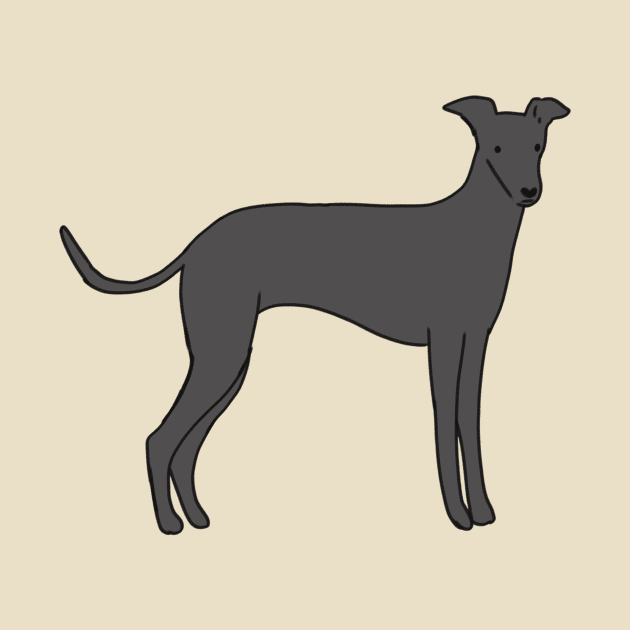 Cartoon italian greyhound by Mayarart