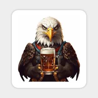 EAGLE AND BEER Magnet