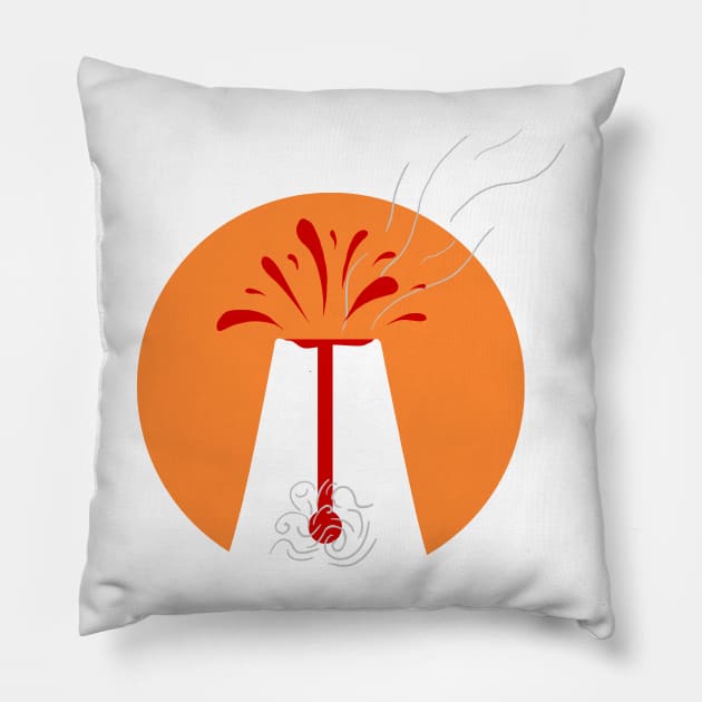 Volcano Pillow by Ednathum