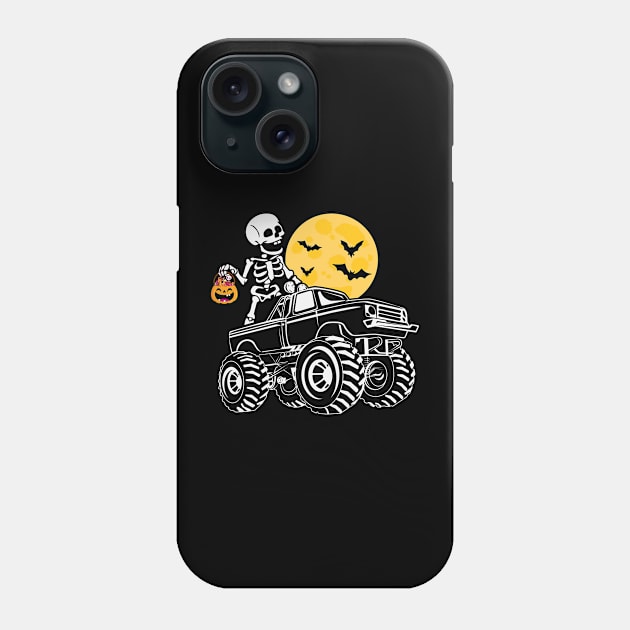 Halloween Boo Ghost Monster Truck Phone Case by MZeeDesigns