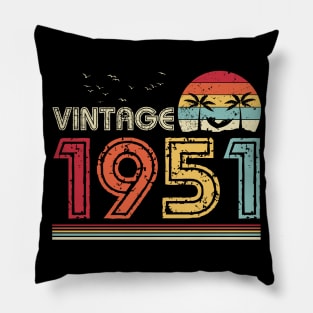 Vintage 1951 Limited Edition 70th Birthday Gift 70 Years Old Pillow