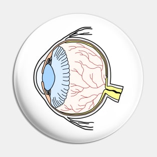 Colorful Eyeball Line Art small Pin