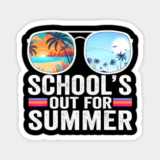 Schools Out For Summer Glasses  Of School Teacher Magnet