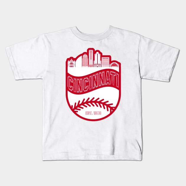 Juancuan Cincinnati Baseball 02 Kids T-Shirt