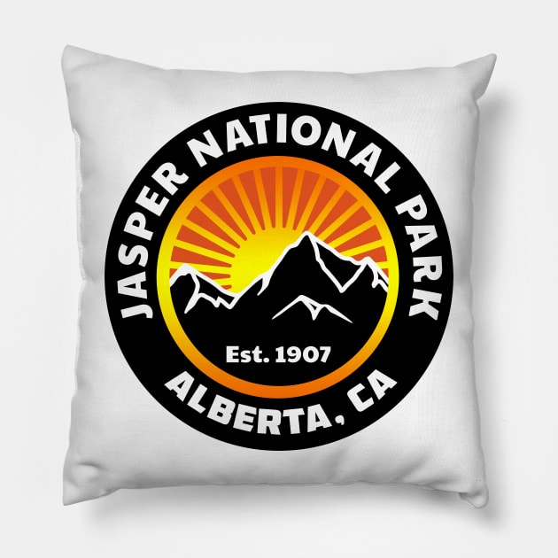 Jasper National Park Alberta Canada Rocky Mountains Rockies Pillow by TravelTime