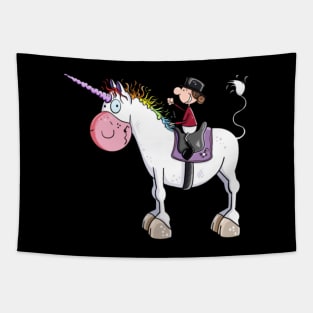 Unicorn Rider - Cartoon - Gift - Unicorns - Fun Tapestry