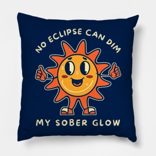 No Eclipse Can Dim My Sober Glow Pillow