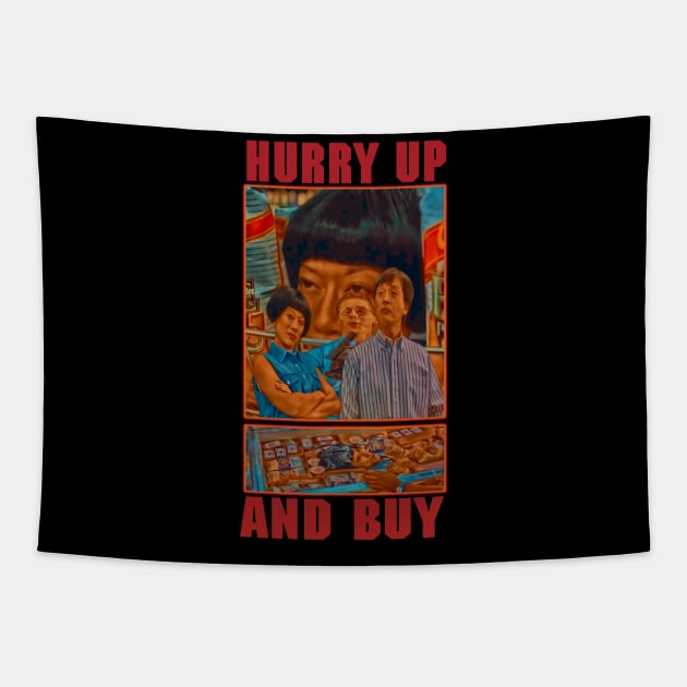 Hurry Up And Buy (Full Color Oil painting) Tapestry by The Dark Vestiary