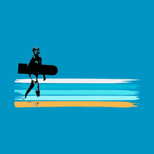 Bellyboard Prone Paipo Surfing Retro Surfer Guy T-Shirt