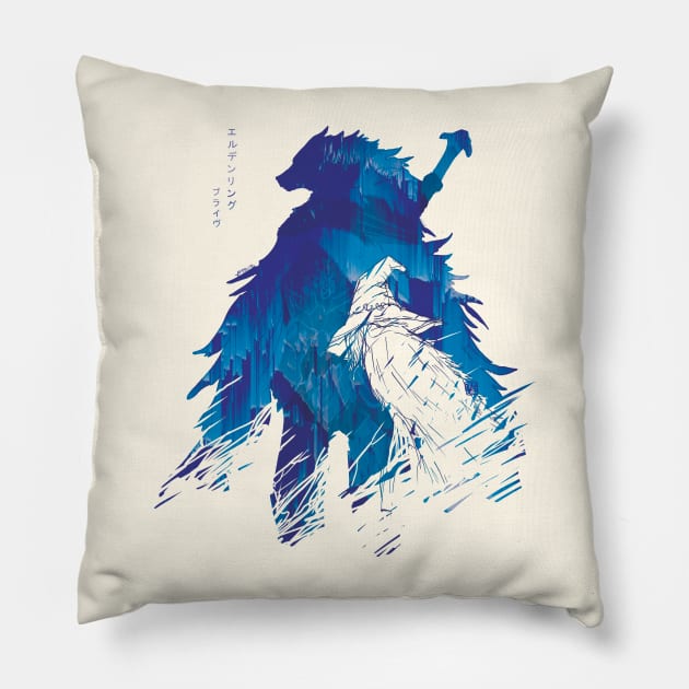 Wolf and The WItch L.Version: Blaidd and Ranni Elden Pillow by Vertei