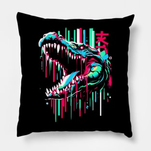 Alligator head horror Pillow