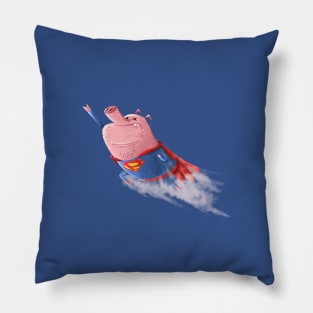 Super Pigs Can Fly Pillow