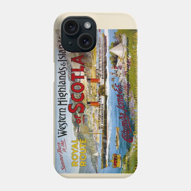 Vintage Travel Poster - Scotland by Steamship Phone Case by Starbase79