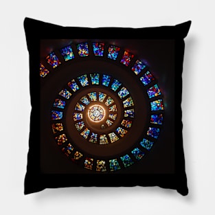 Stained Glass Spiral Pillow